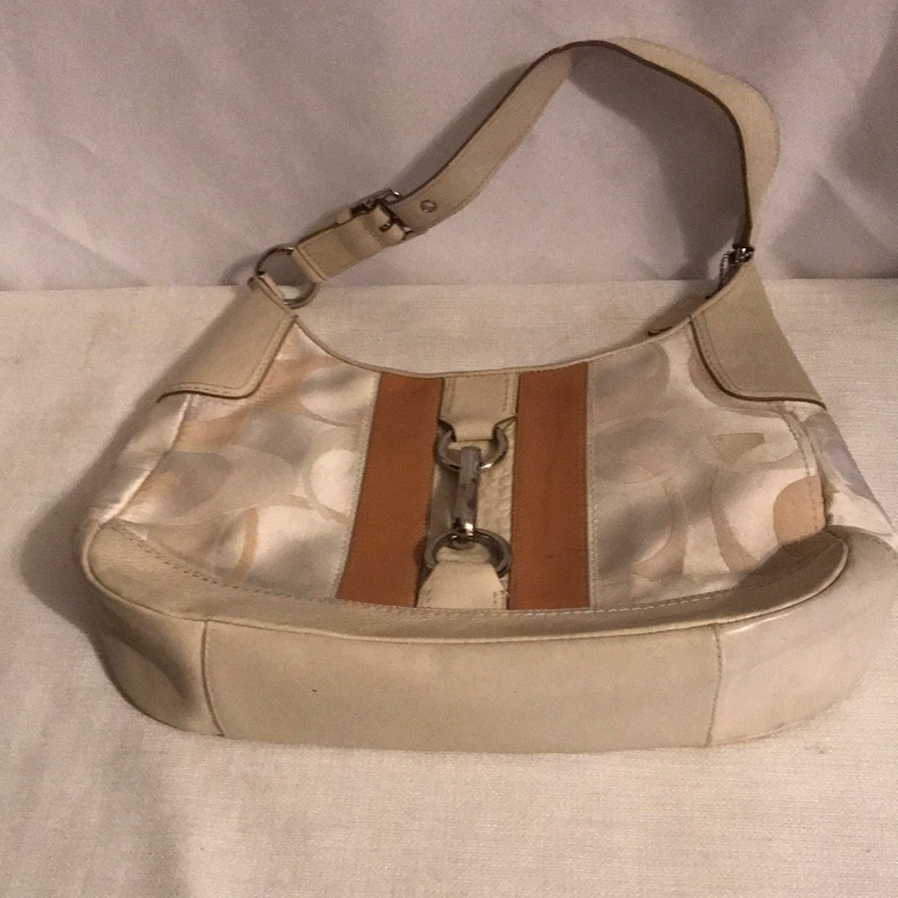 Coach Hampton leather optic jacquard purse - Picture 4 of 8